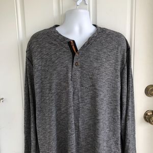 Tommy Bahama 2XL Long Sleeve Gray Henley Shirt